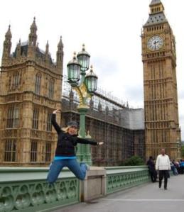 On London Bridge in front of Big Ben